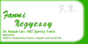 fanni negyessy business card